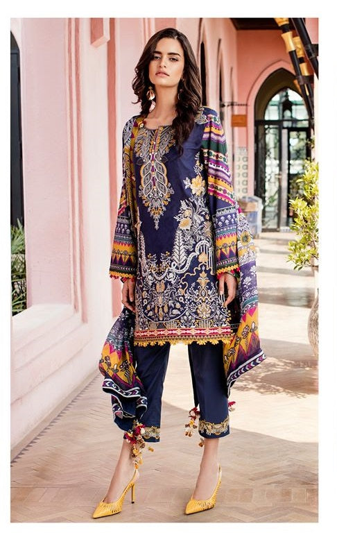 Baroque Embroidered Summer Lawn Unstitched 3 Piece Suit 03 Reverside HD Collection