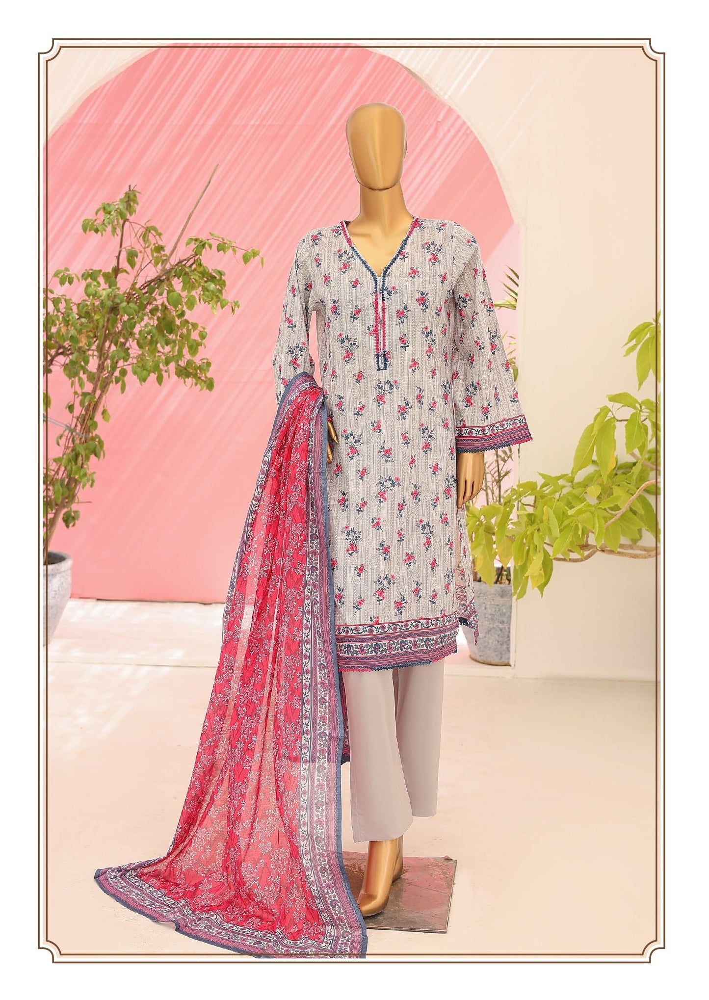 Riwayat Digital Printed Lawn 3piece Unstitched Dress - 24765