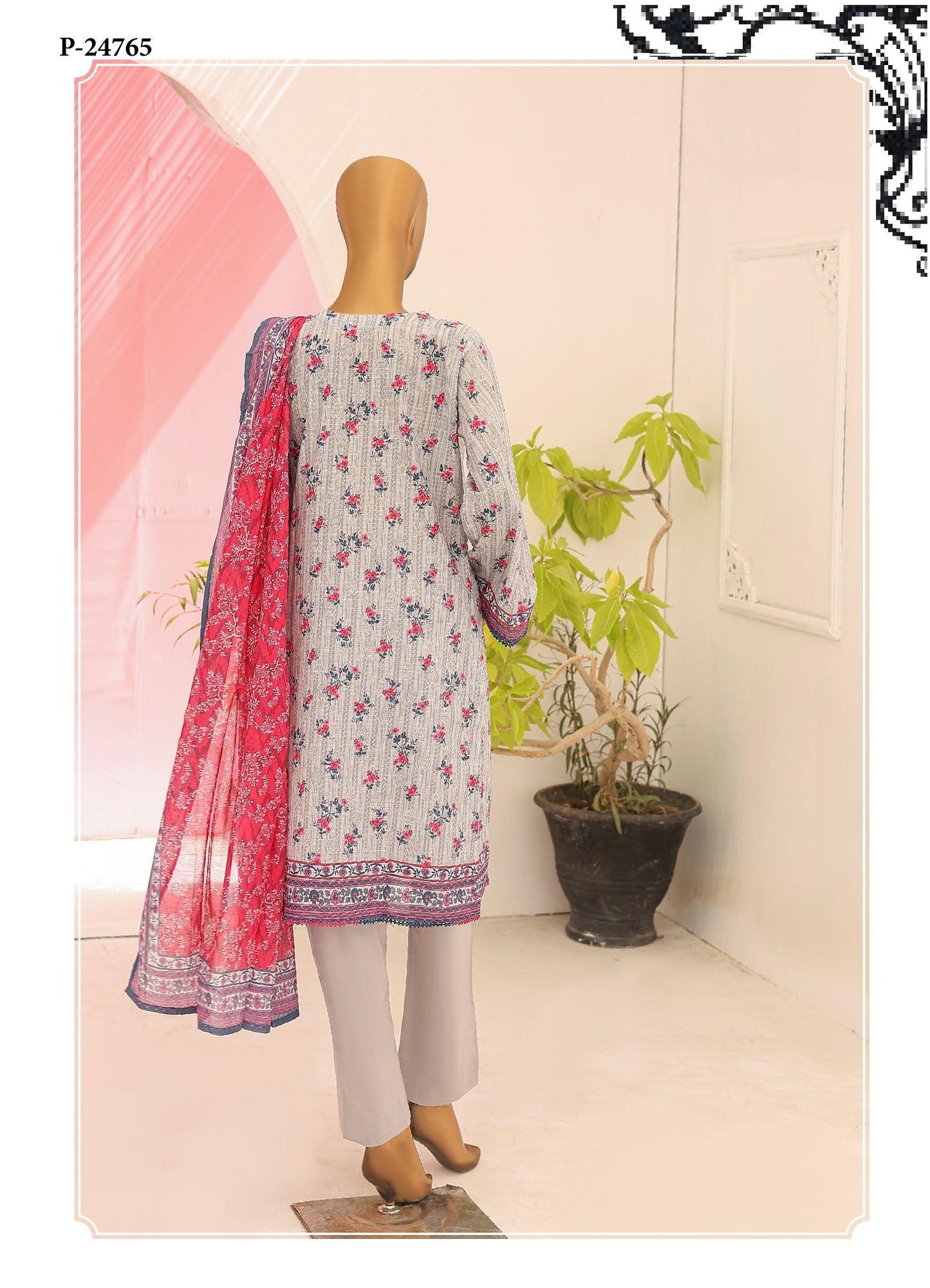 Riwayat Digital Printed Lawn 3piece Unstitched Dress - 24765