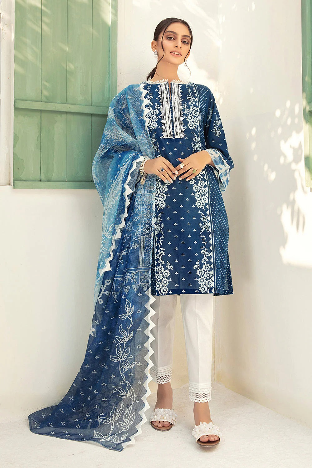 Nishat Printed Lawn 3 Piece Unstitched Dress - 42101026-R