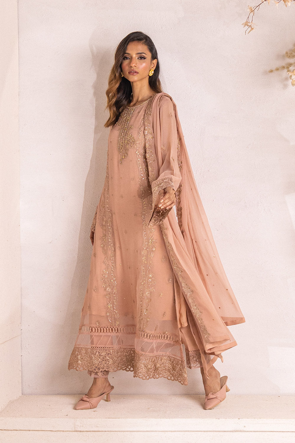 Azure Luxe Embroidered Suits Unstitched 4 Piece AZE23-106 Majestic Glow