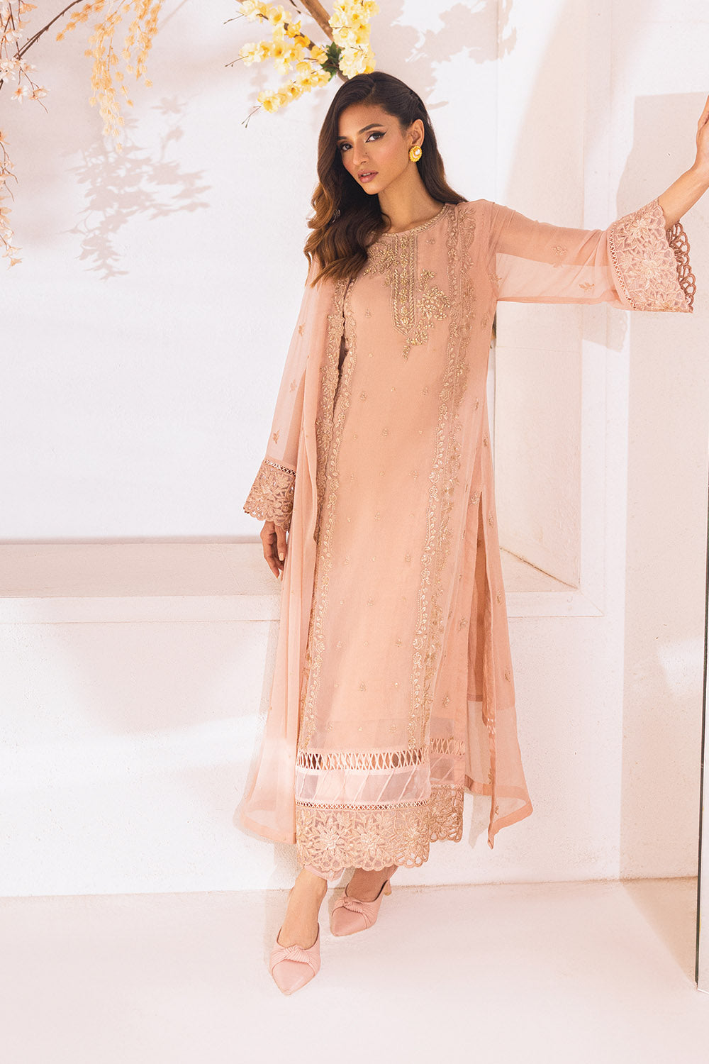 Azure Luxe Embroidered Suits Unstitched 4 Piece AZE23-106 Majestic Glow