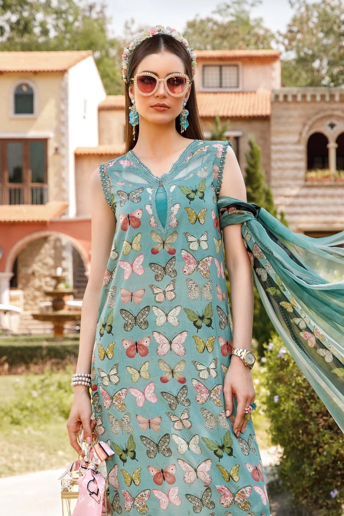 MPrints By Maria B Embroidered Lawn Suits Unstitched 3 Piece MPT-1701-A