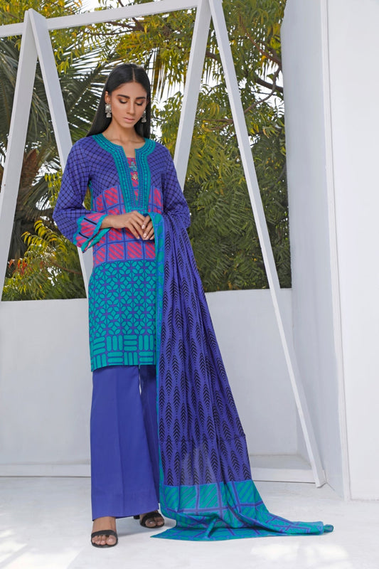 Ittehad Crystal Printed Lawn Unstitched 3 Piece Suit - LF-CL-21117-A-Summer Collection