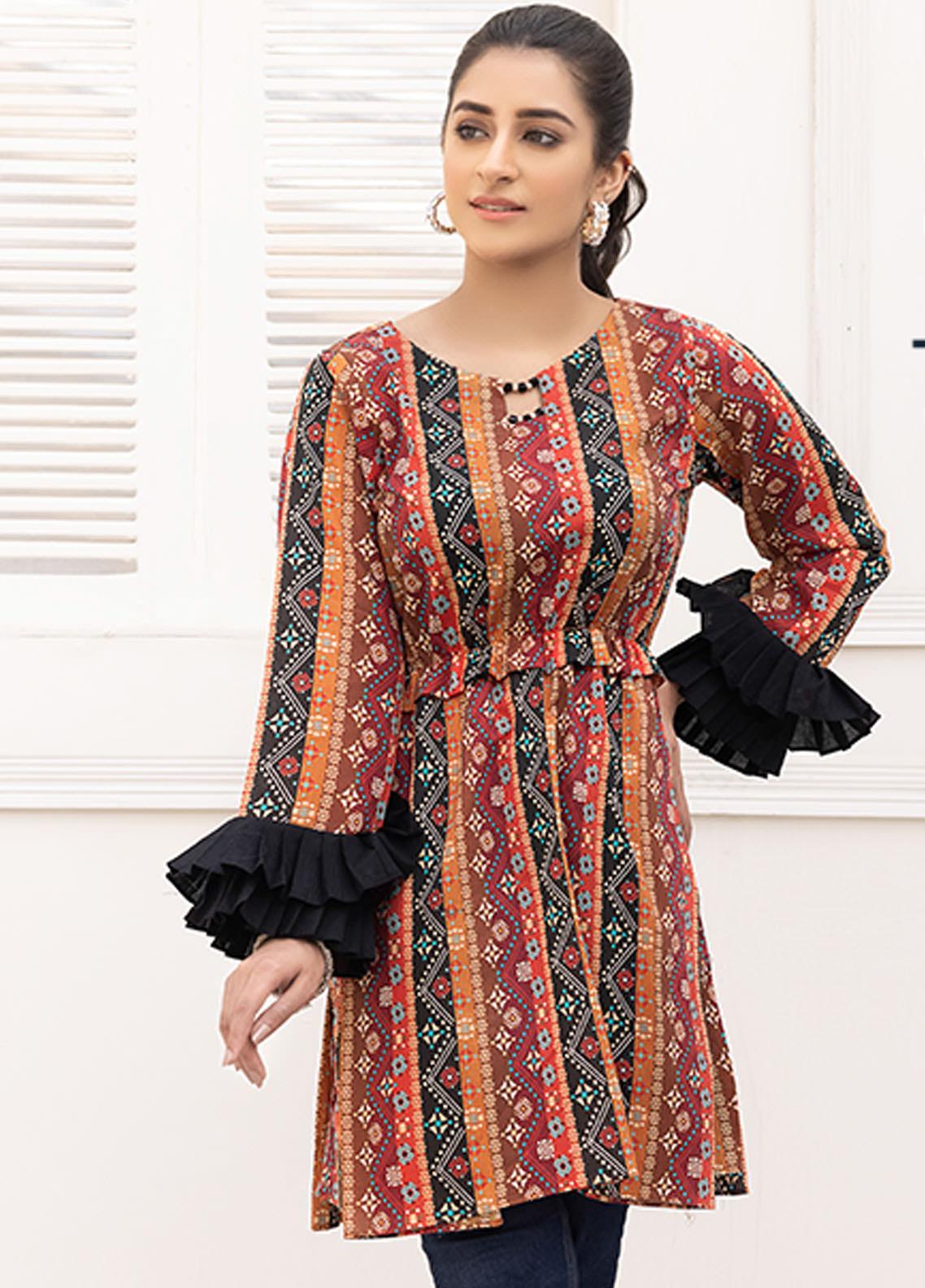 Retro by Adan's Libas Printed Lawn Stitched Kurtis ALRT D-21