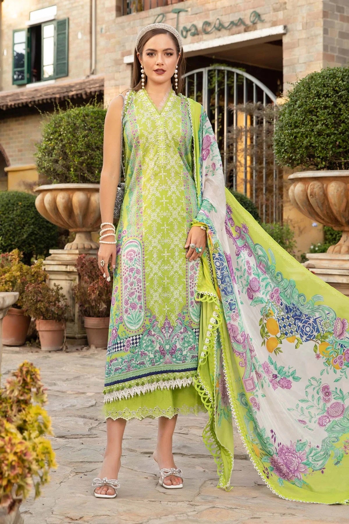 M.Prints By Maria B Embroidered Lawn Suits Unstitched 3 Piece MPT-1705-A