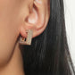 Rhinestone Stylish Geometric Hoop Earrings - HDJ 015