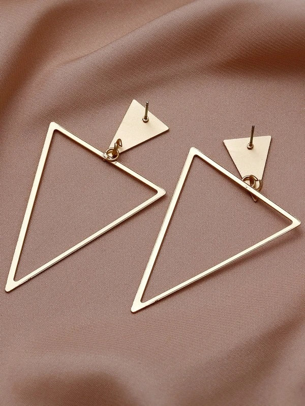 Triangle Shape Drop Earrings - HDJ 037