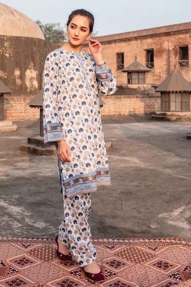 Gul Ahmed Digital Printed Lawn Unstitched 1 piece Shirt - SL 785 Vintage Garden